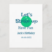 Laten we staken hebben plezier groene bal verjaard briefkaart (Voorkant)
