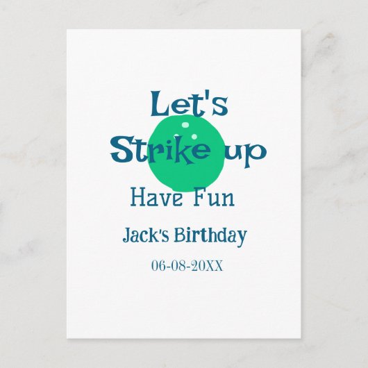 Laten we staken hebben plezier groene bal verjaard briefkaart (Voorkant)