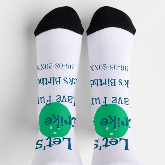 Laten we staken hebben plezier groene bal verjaard sokken (Top)