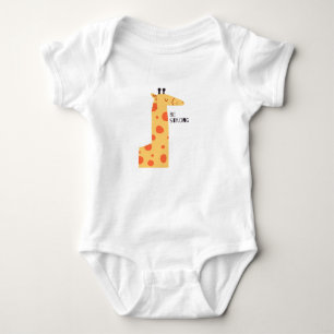 Laten we sterk zijn, kleine Giraffe Romper