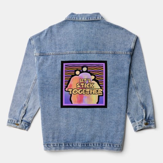 Laten we Stick Samen Denim Jacket (Achterkant)