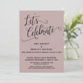 Laten we Stof Elegante Stof Roze Ontvangst Alleen  Kaart (Staand voorkant)