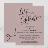 Laten we Stof Elegante Stof Roze Ontvangst Alleen  Kaart (Voorkant / Achterkant)