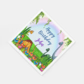 Laten we Stomp en Roar Dinosaur Birthday Party Servet (Hoek)