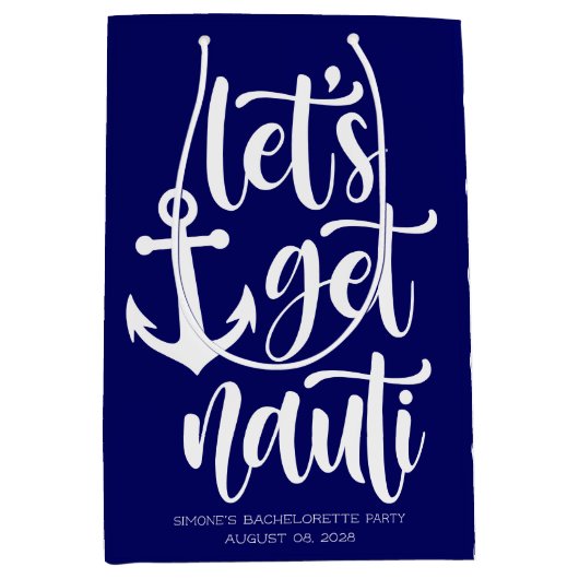 Laten we stout zijn | Funny moderne tekst vrijgeze Medium Cadeauzakje (Voorkant)