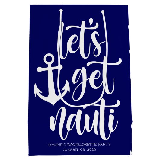 Laten we stout zijn | Funny moderne tekst vrijgeze Medium Cadeauzakje (Achterkant)