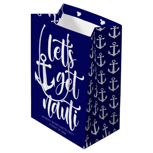 Laten we stout zijn | Funny moderne tekst vrijgeze Medium Cadeauzakje (Achterkant Gekanteld)