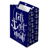 Laten we stout zijn | Grappige moderne tekst vrijg Medium Cadeauzakje (Voorkant Gekanteld)