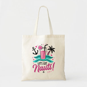 Laten we stout zijn! Roze glitterscheepvaart Tote Bag