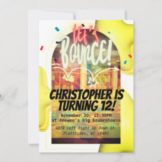 Laten we stuiteren! Bday-uitnodiging Kaart