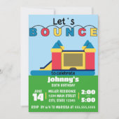 Laten we stuiteren, stuiteren huis verjaardagsfees kaart (Voorkant)