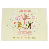 Laten we stuiterende apen kinder verjaardag groot cadeauzakje (Voorkant)