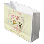 Laten we stuiterende apen kinder verjaardag groot cadeauzakje (Voorkant Gekanteld)