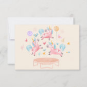 Laten we stuiterende eenhoorns kinderverjaardag bedankkaart (Achterkant)