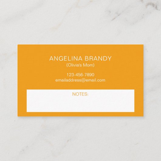 Laten we Sunny Playdate Ouder Networking Call spel Contactkaartje (Achterkant)