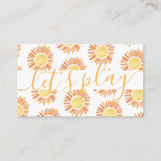 Laten we Sunny Playdate Ouder Networking Call spel Contactkaartje