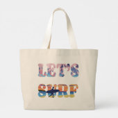 Laten we Surf maken Grote Tote Bag (Achterkant)