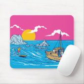 Laten we surfen muismat (Met muis)