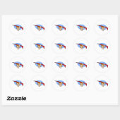 Laten we surfen ronde sticker (Vel)