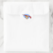 Laten we surfen ronde sticker (Tas)
