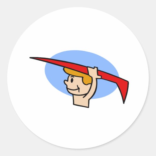 Laten we surfen ronde sticker (Voorkant)