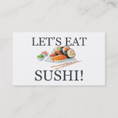 Laten we Sushi eten Visitekaartje (Achterkant)