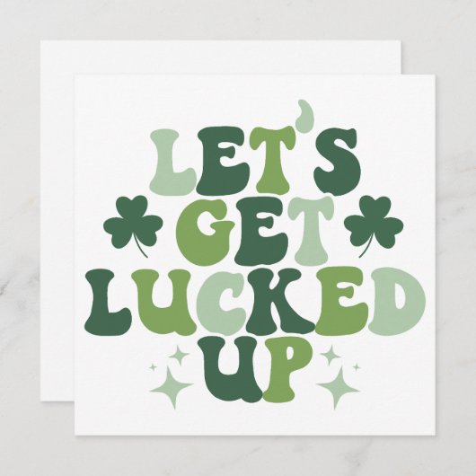 Laten we SVG / PNG St. Patrick's Day in de gaten h Feestdagenkaart (Voorkant / Achterkant)