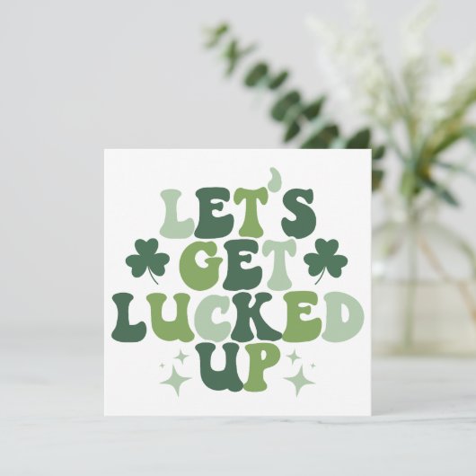 Laten we SVG / PNG St. Patrick's Day in de gaten h Feestdagenkaart (Staand voorkant)