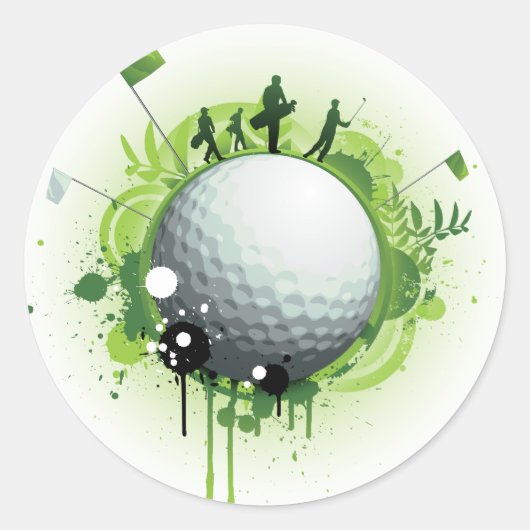 Laten we T - shirts voor golf Ronde Sticker (Voorkant)