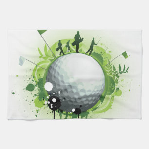 Laten we T - shirts voor golf Theedoek