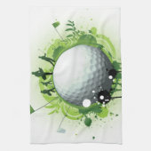 Laten we T - shirts voor golf Theedoek (Verticaal)