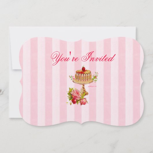 Laten we taart eten 5 "x 7" gevormde uitnodigingen (Voorkant)