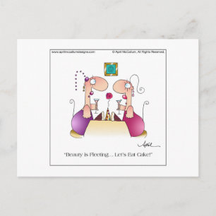 LATEN WE TAART ETEN! Briefkaart van April McCallum