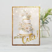 Laten we taart eten! Uitnodiging (Staand voorkant)