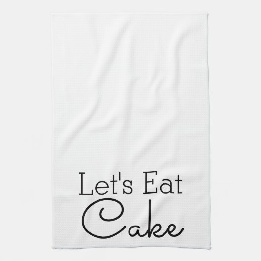 Laten we taart script eten theedoek (Verticaal)