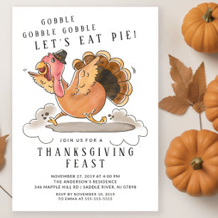 Laten we taart Thanksgiving eten Kaart