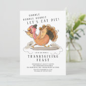 Laten we taart Thanksgiving eten Kaart (Staand voorkant)
