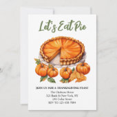 Laten we taart Thanksgiving waterverf eten Kaart (Voorkant)