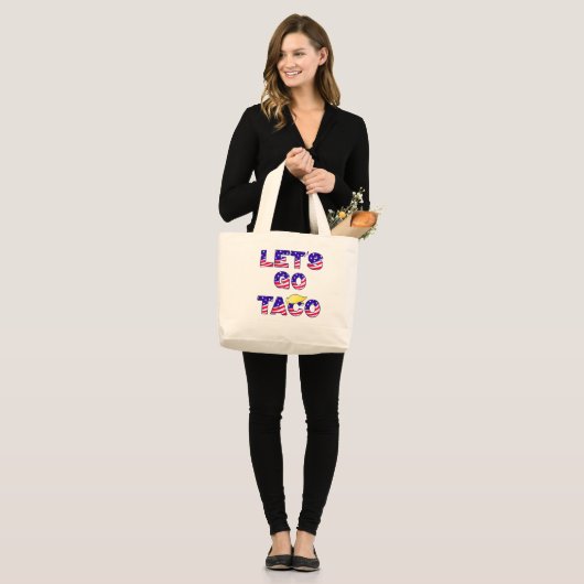 Laten we TACO altijd kippen eruit halen Grote Tote Bag (Voorkant (model))