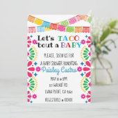 Laten we Taco 'bout a Baby Invitation Kaart (Staand voorkant)