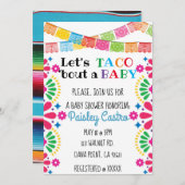 Laten we Taco 'bout a Baby Invitation Kaart (Voorkant / Achterkant)