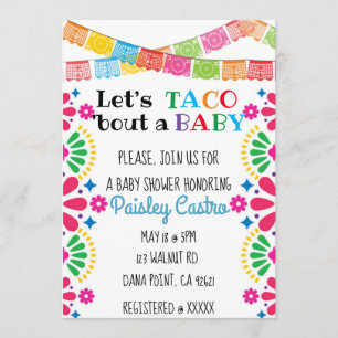 Laten we Taco 'bout a Baby Invitation Kaart