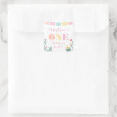 Laten we Taco Bout A Fiesta, Girl 1st Birthday Par Vierkante Sticker (Tas)
