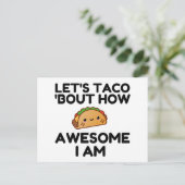 Laten we Taco 'Bout' Briefkaart (Staand voorkant)