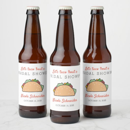 Laten we taco 'Bout een Bruiloftsfeest Fiesta Them Bier Etiket (Flessen)