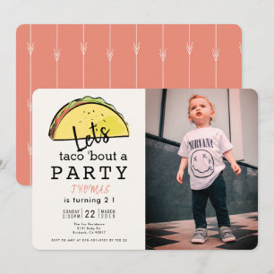 Laten we taco 'bout een feestje Fiesta Foto Verjaa Kaart