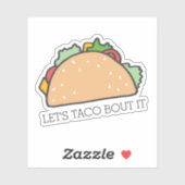 Laten we Taco Bout It Schattigee Mexicaanse eten w Sticker (Vel)
