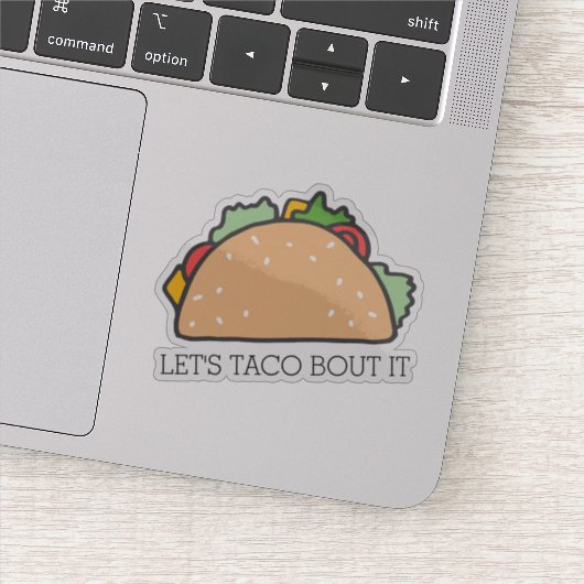 Laten we Taco Bout It Schattigee Mexicaanse eten w Sticker (Detail)
