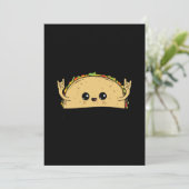 Laten we Taco Bout it Taco Pun Cute Taco Save The Date (Staand voorkant)