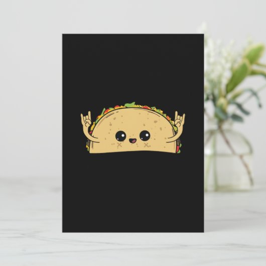 Laten we Taco Bout it Taco Pun Cute Taco Save The Date (Staand voorkant)